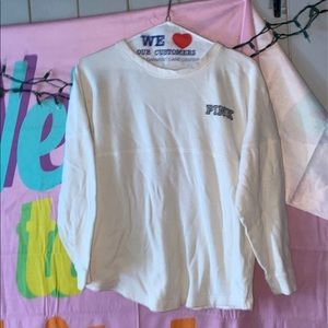 PINK Logo White and Black Long Sleeve